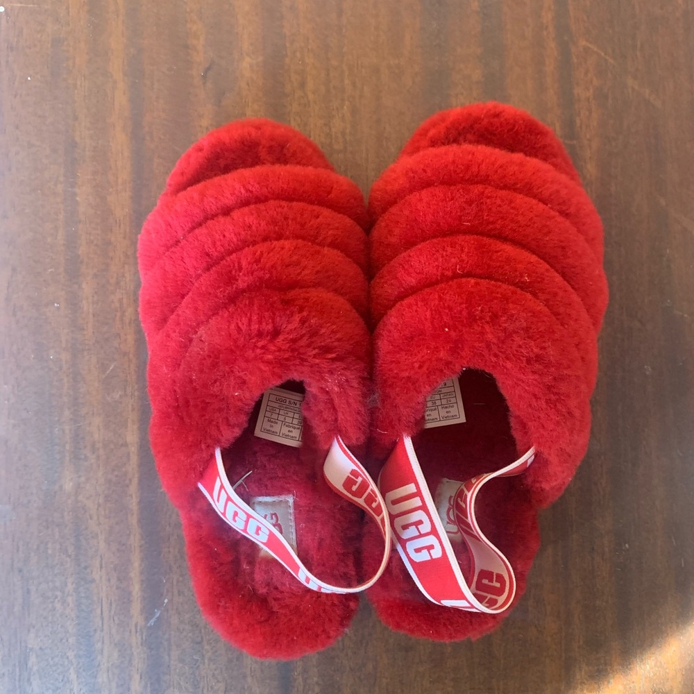 Euc Ugg Red Slides - image 2